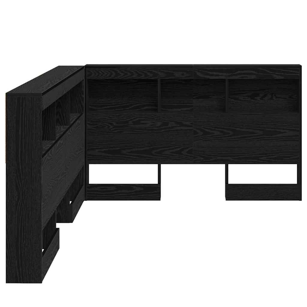 Tête de lit de rangement Chêne noir 120 cm Bois d'ingénierie - XIOS