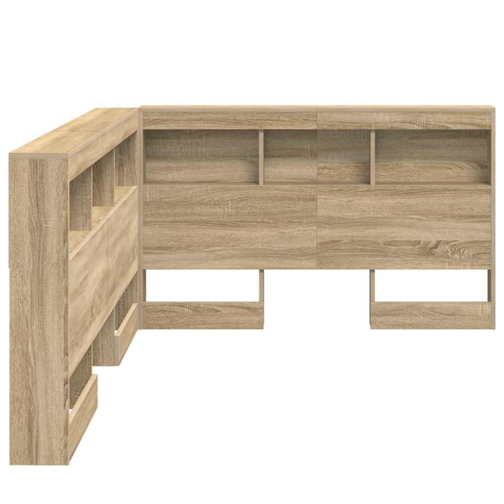 Tête de lit de rangement Chêne Sonoma 120 cm Bois d'ingénierie - XIOS