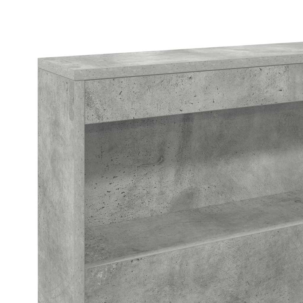 Tête de lit de rangement Gris béton 120 cm Bois d'ingénierie - XIOS