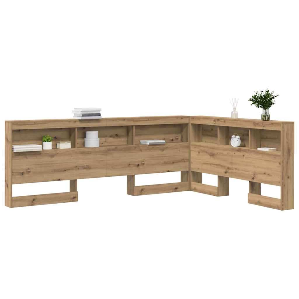 Tête de lit de rangement avec étagère Chêne artisanal 140 cm - XIOS