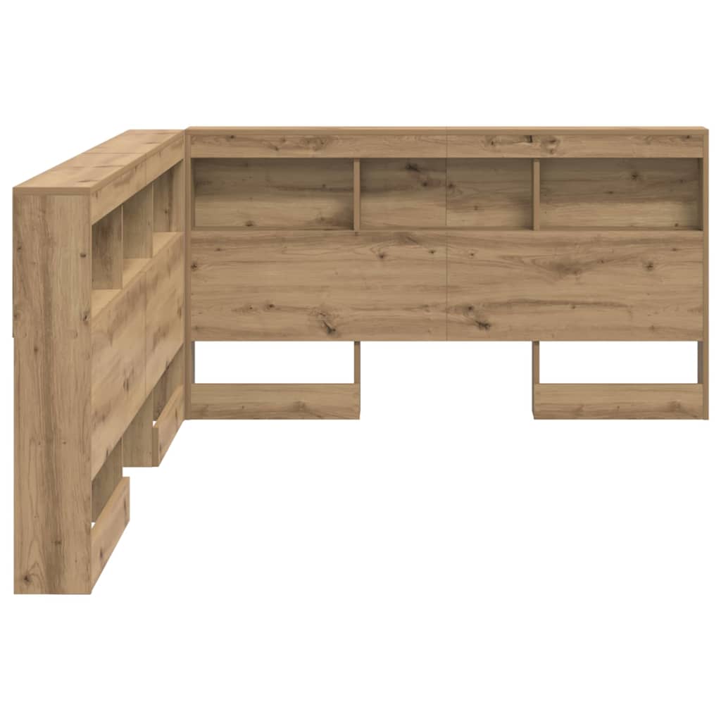 Tête de lit de rangement avec étagère Chêne artisanal 140 cm - XIOS