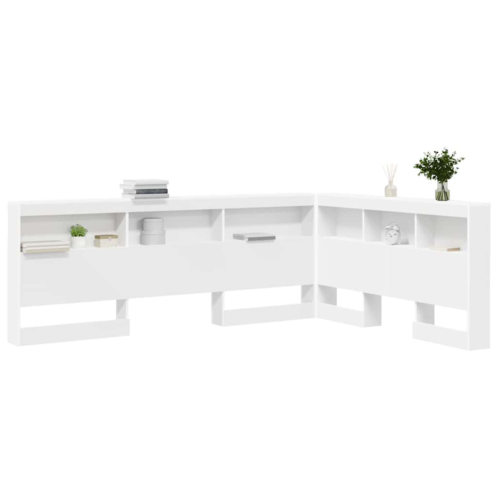 Tête de lit de rangement Blanc 135 cm Bois d'ingénierie - XIOS