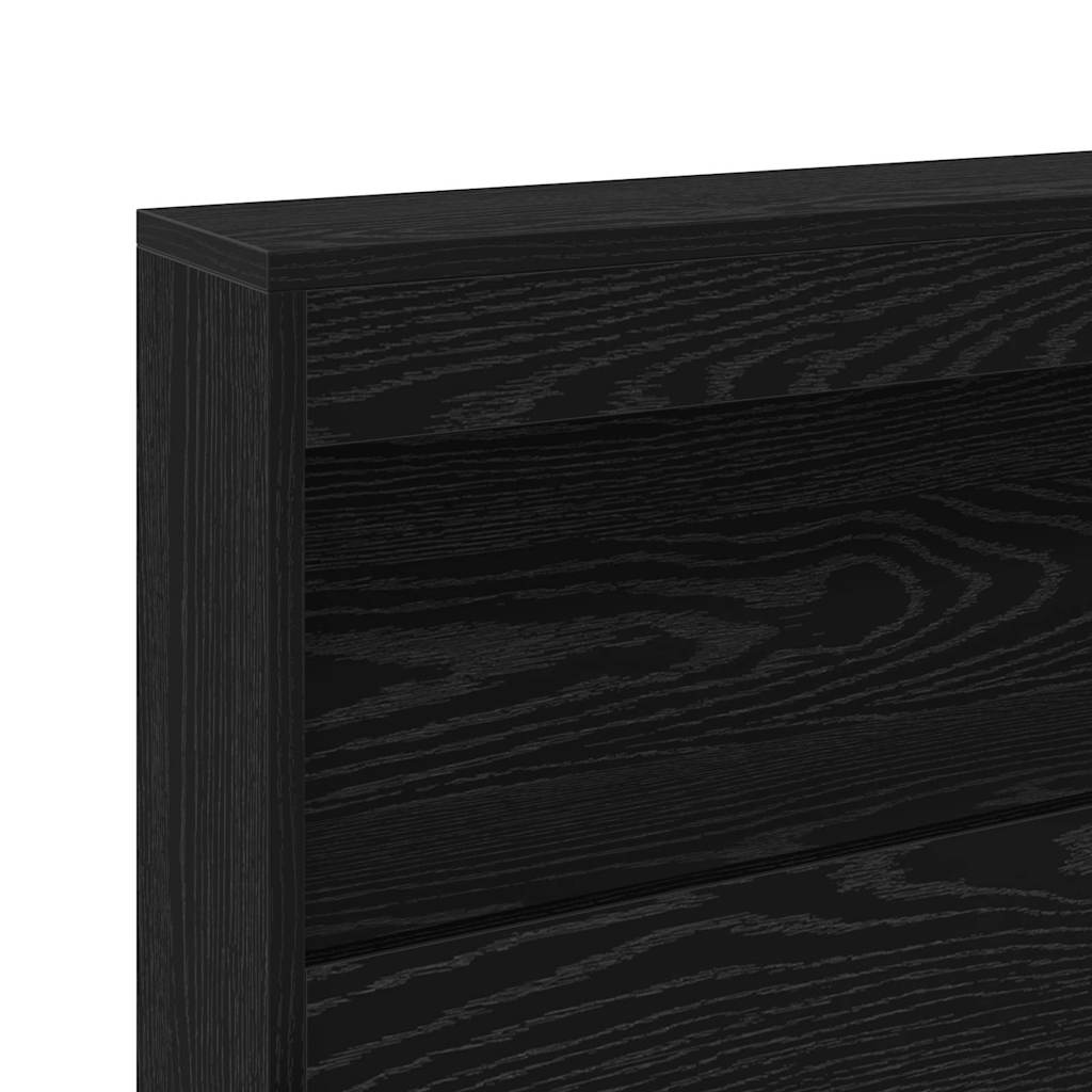 Tête de lit de rangement Chêne noir 135 cm Bois d'ingénierie - XIOS