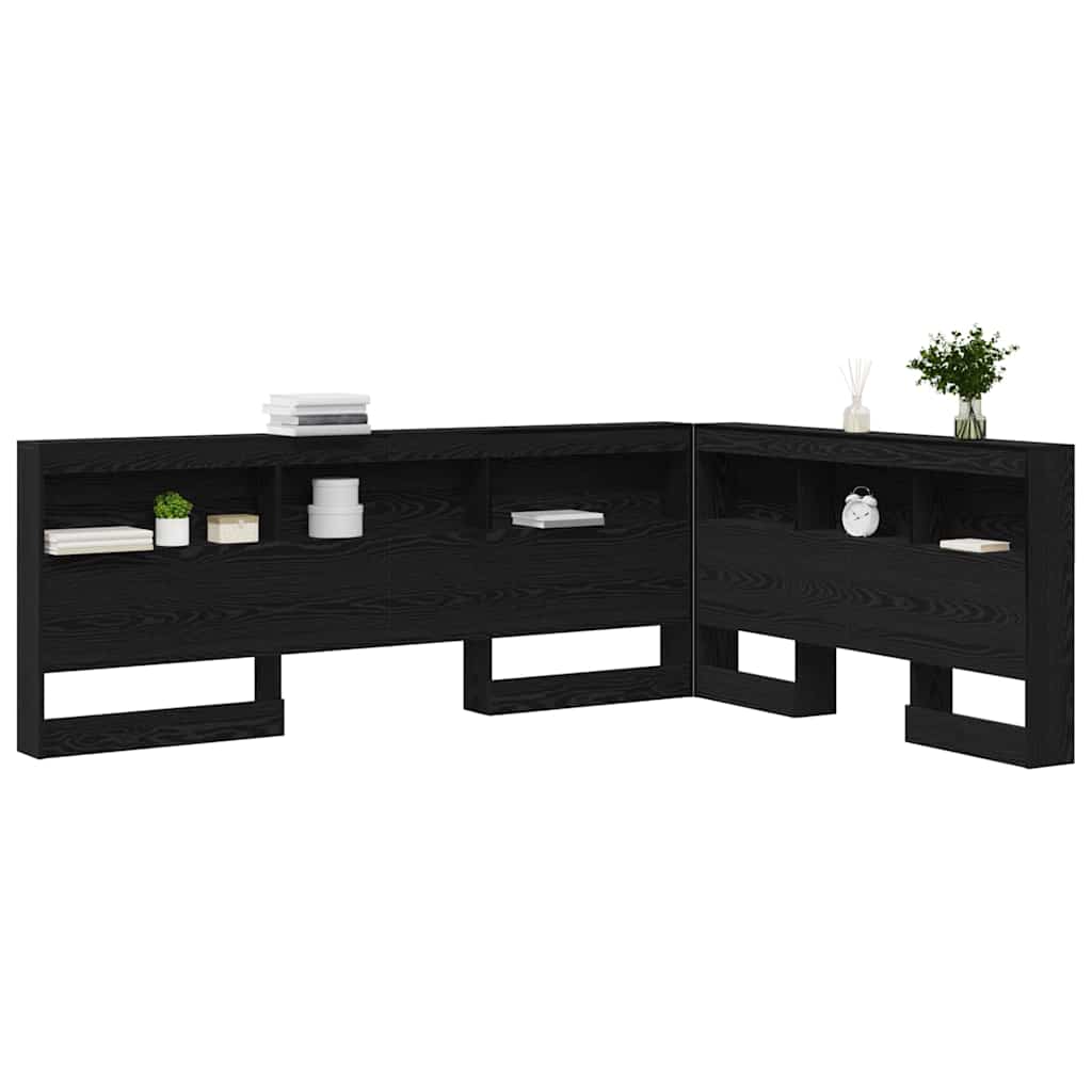 Tête de lit de rangement Chêne noir 135 cm Bois d'ingénierie - XIOS