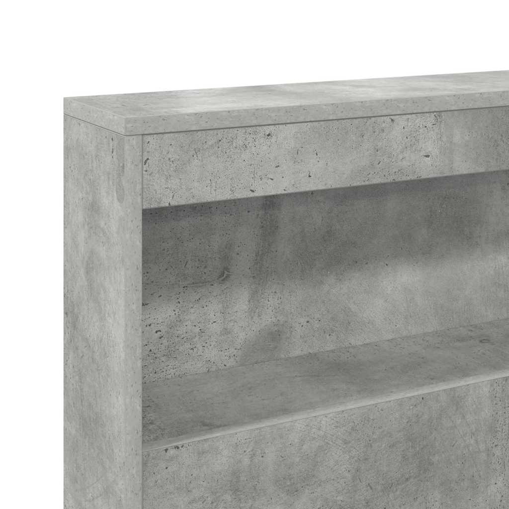 Tête de lit de rangement Gris béton 135 cm Bois d'ingénierie - XIOS