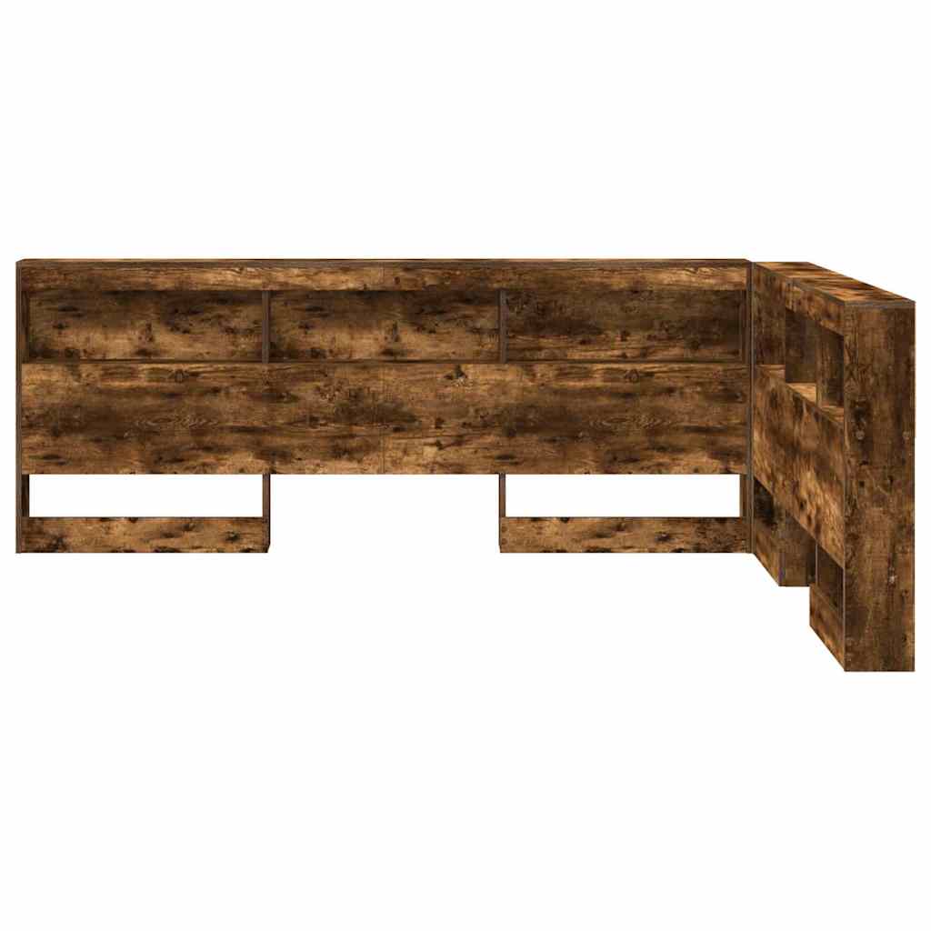 Tête de lit de rangement Chêne fumé 135 cm Bois d'ingénierie - XIOS