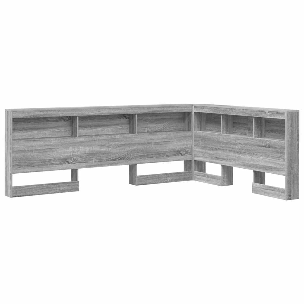 Tête de lit de rangement Gris Sonoma 135 cm Bois d'ingénierie - XIOS