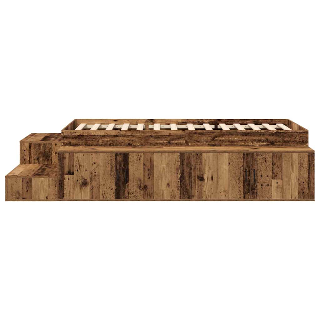 Cadre de lit avec rangement Bois ancien 234 x 103 x 53.5 cm - XIOS