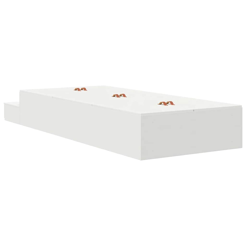 Cadre de lit avec rangement Blanc 80 cm Bois d'ingénierie - XIOS