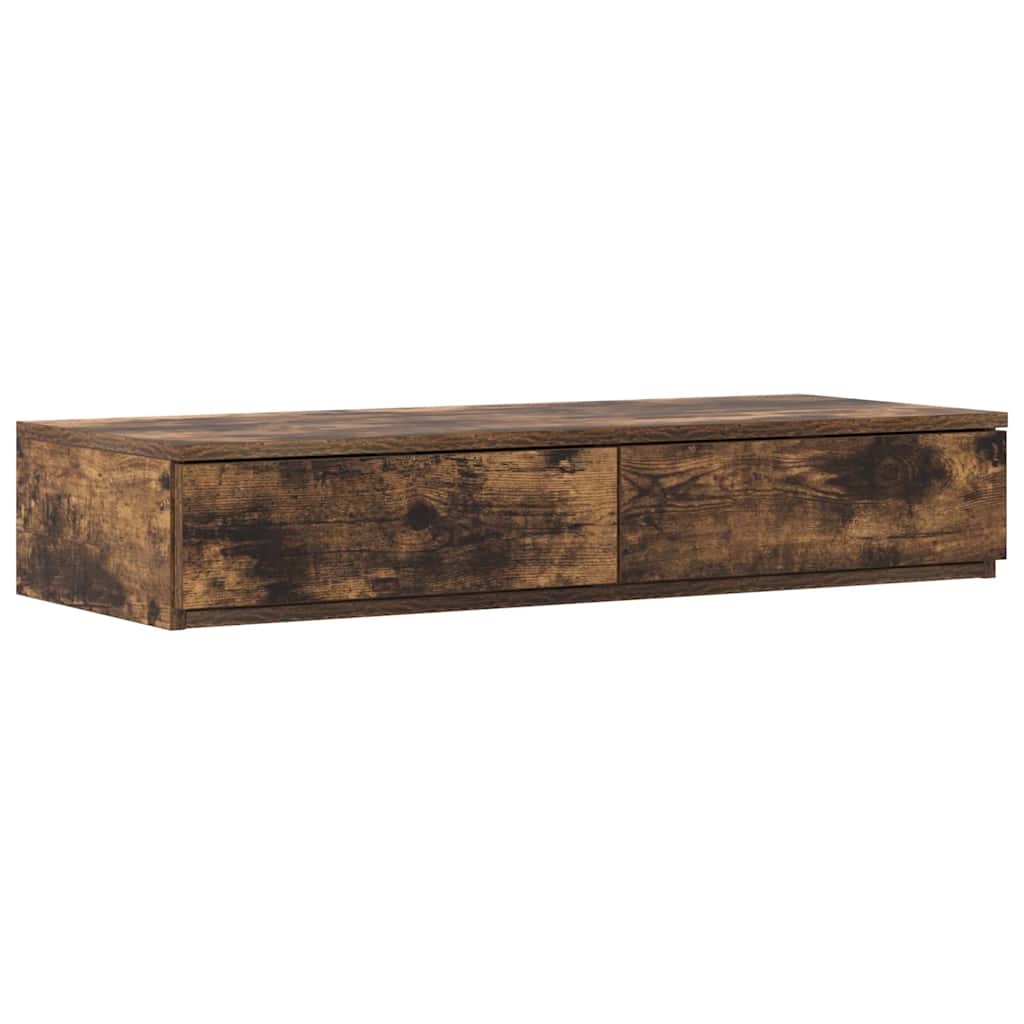Cadre de lit avec rangement Chêne fumé 80 cm Bois d'ingénierie - XIOS