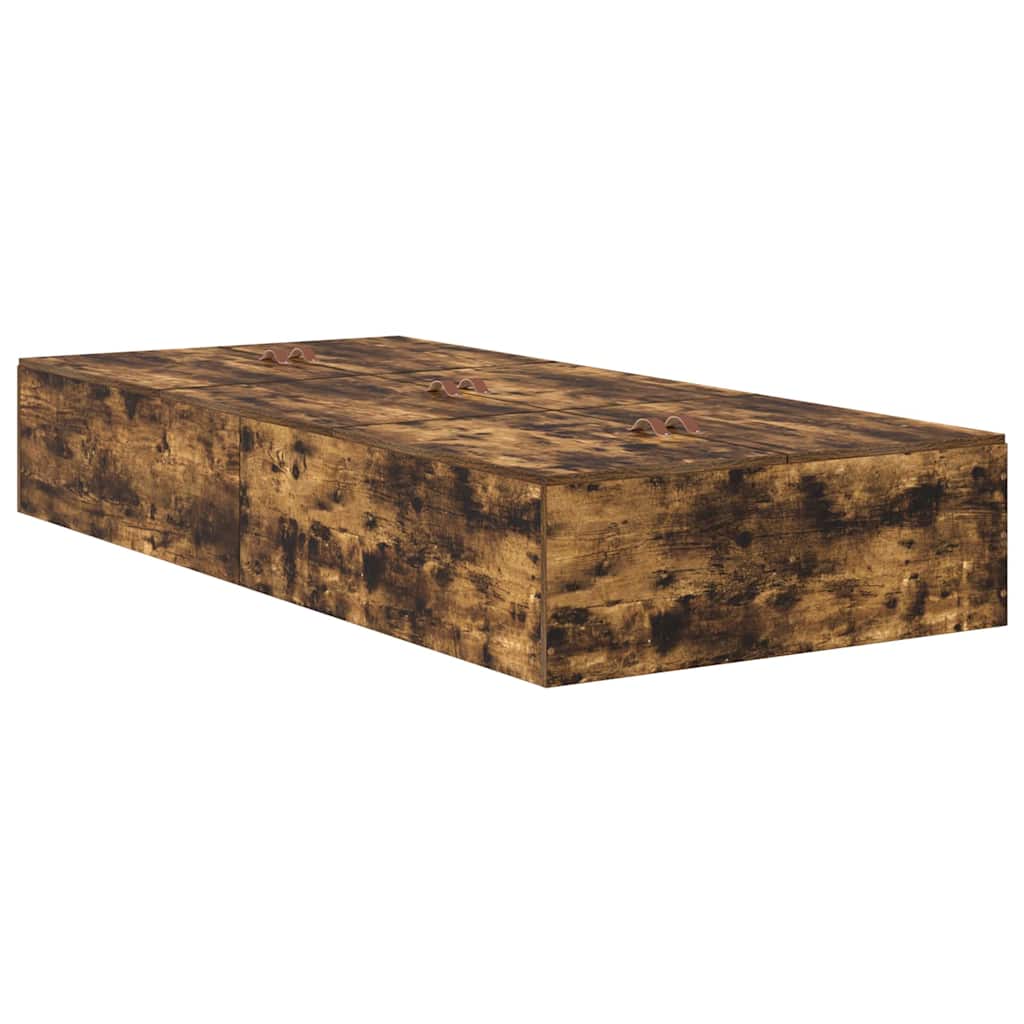 Cadre de lit avec rangement Chêne fumé 80 cm Bois d'ingénierie - XIOS