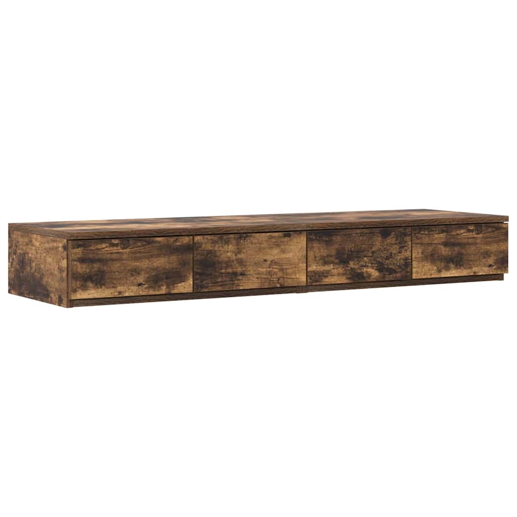 Cadre de lit avec rangement Chêne fumé 120 cm Bois d'ingénierie - XIOS