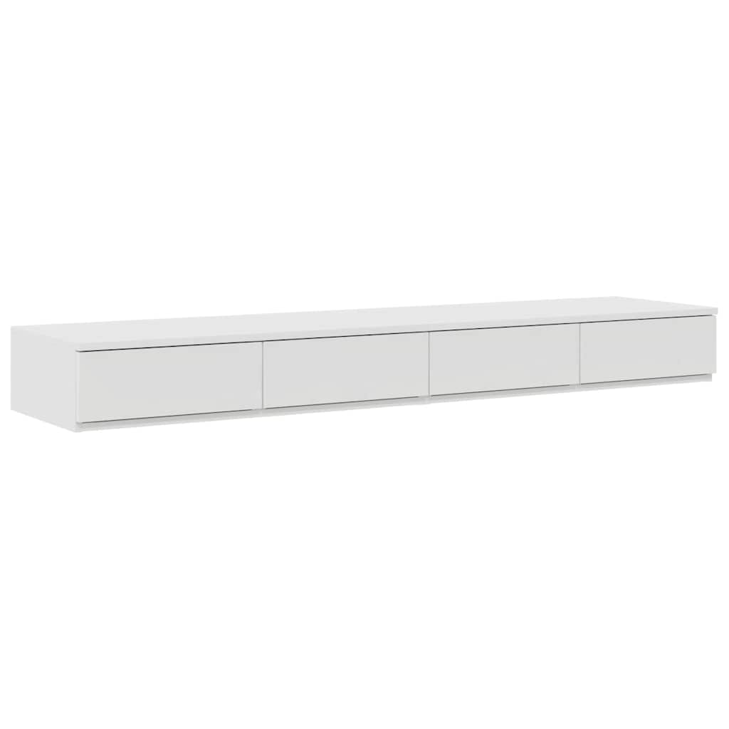 Cadre de lit avec rangement Blanc 150 cm Bois d'ingénierie - XIOS