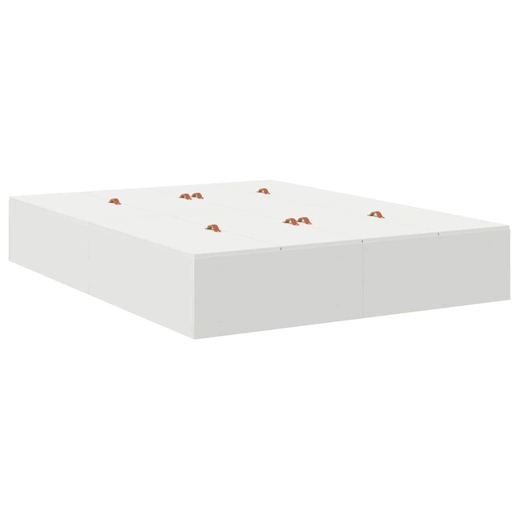 Cadre de lit avec rangement Blanc 150 cm Bois d'ingénierie - XIOS
