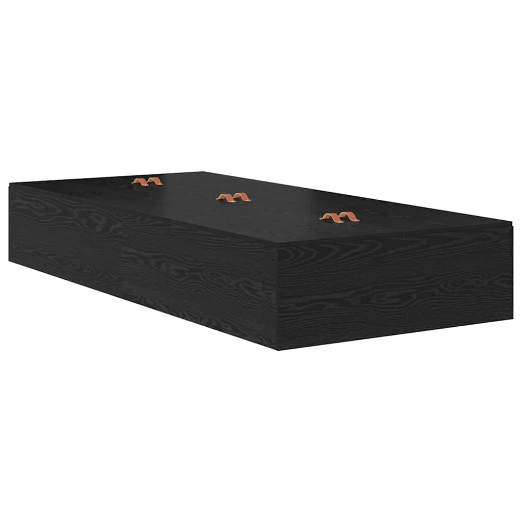 Cadre de lit avec rangement Chêne noir 90 cm Bois d'ingénierie - XIOS