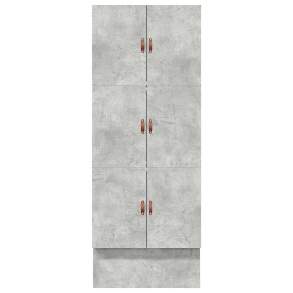 Cadre de lit avec rangement Gris béton 90 cm Bois d'ingénierie - XIOS