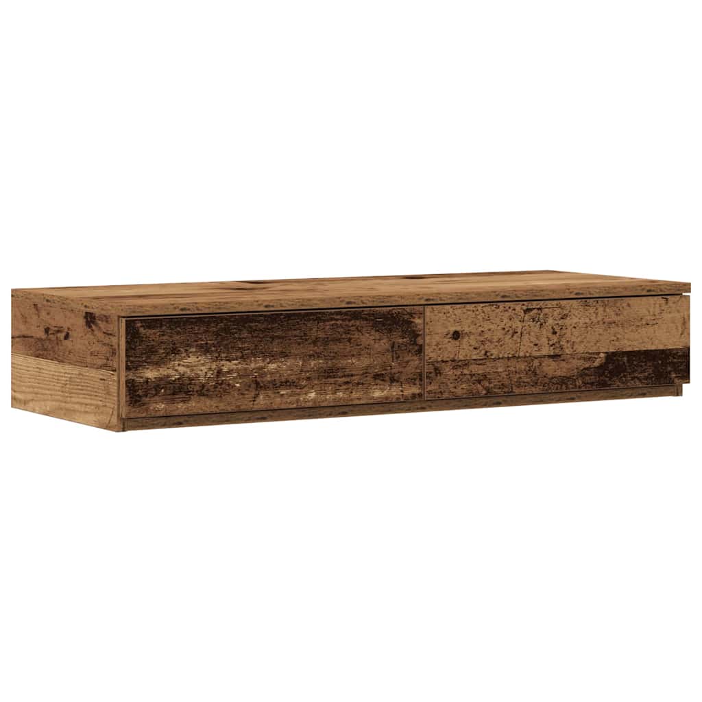 Cadre de lit avec rangement Bois Ancien 90 cm Bois d'ingénierie - XIOS