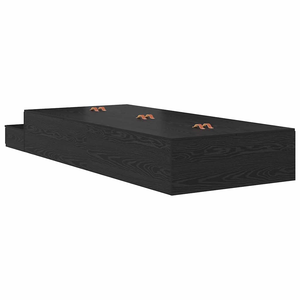 Cadre de lit avec rangement Chêne noir 75 cm Bois d'ingénierie - XIOS