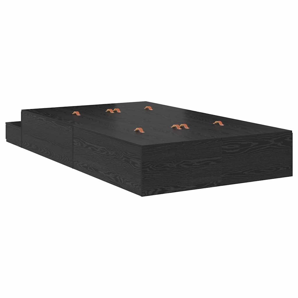 Cadre de lit avec rangement Chêne noir 120 cm Bois d'ingénierie - XIOS