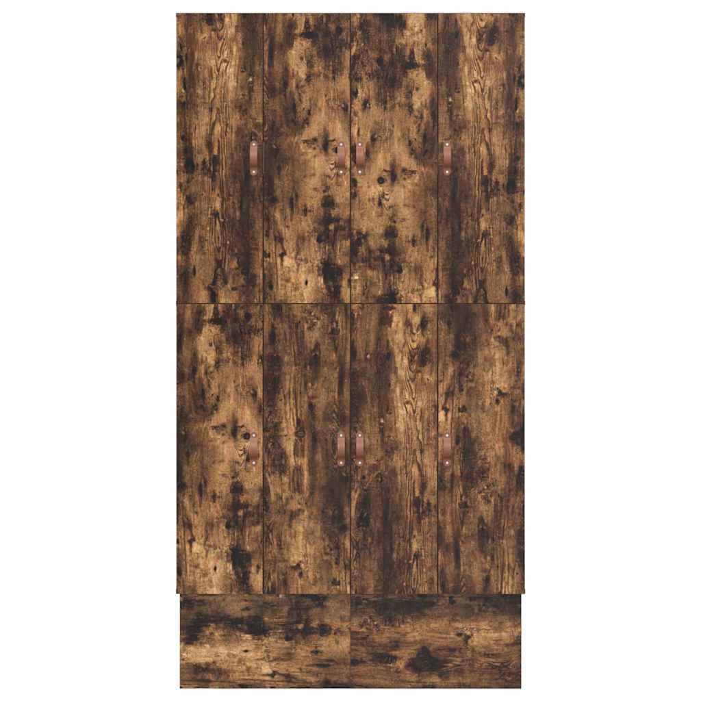 Cadre de lit avec rangement Chêne fumé 120 cm Bois d'ingénierie