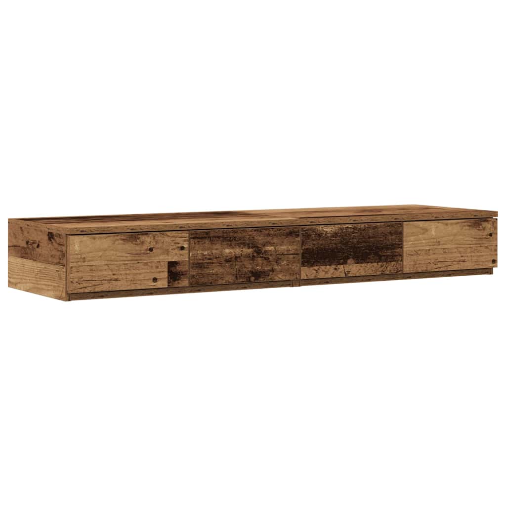 Cadre de lit avec rangement avec tiroir Bois Ancien 120 cm - XIOS