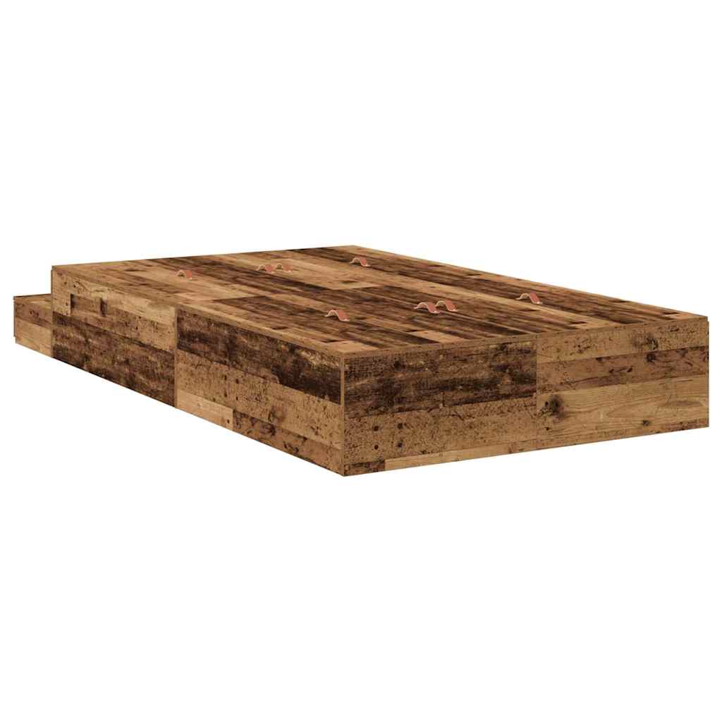 Cadre de lit avec rangement avec tiroir Bois Ancien 120 cm - XIOS
