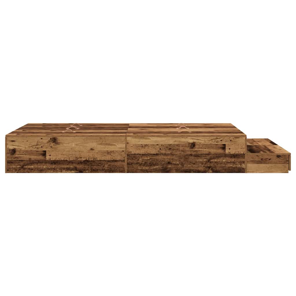 Cadre de lit avec rangement avec tiroir Bois Ancien 120 cm - XIOS