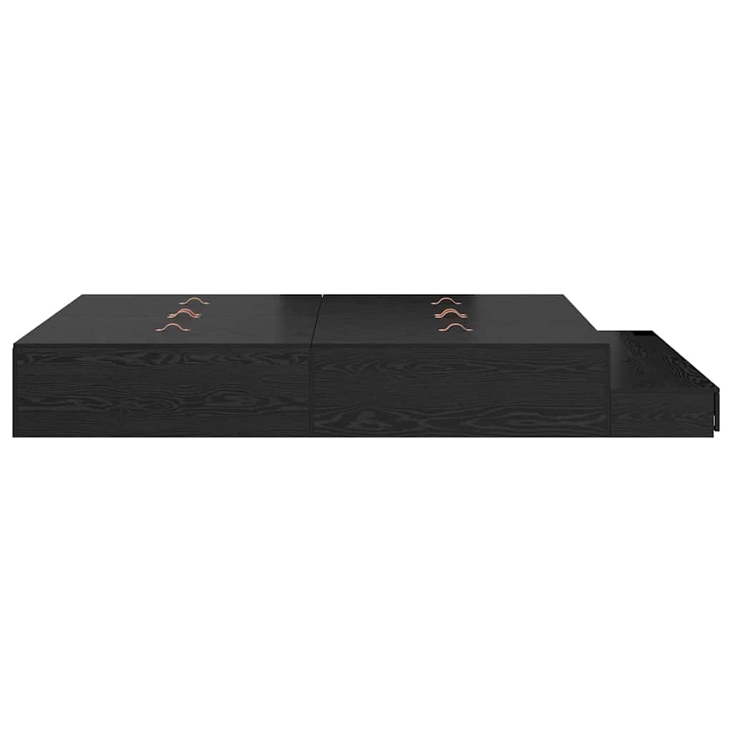 Cadre de lit avec rangement Chêne noir 135 cm Bois d'ingénierie - XIOS