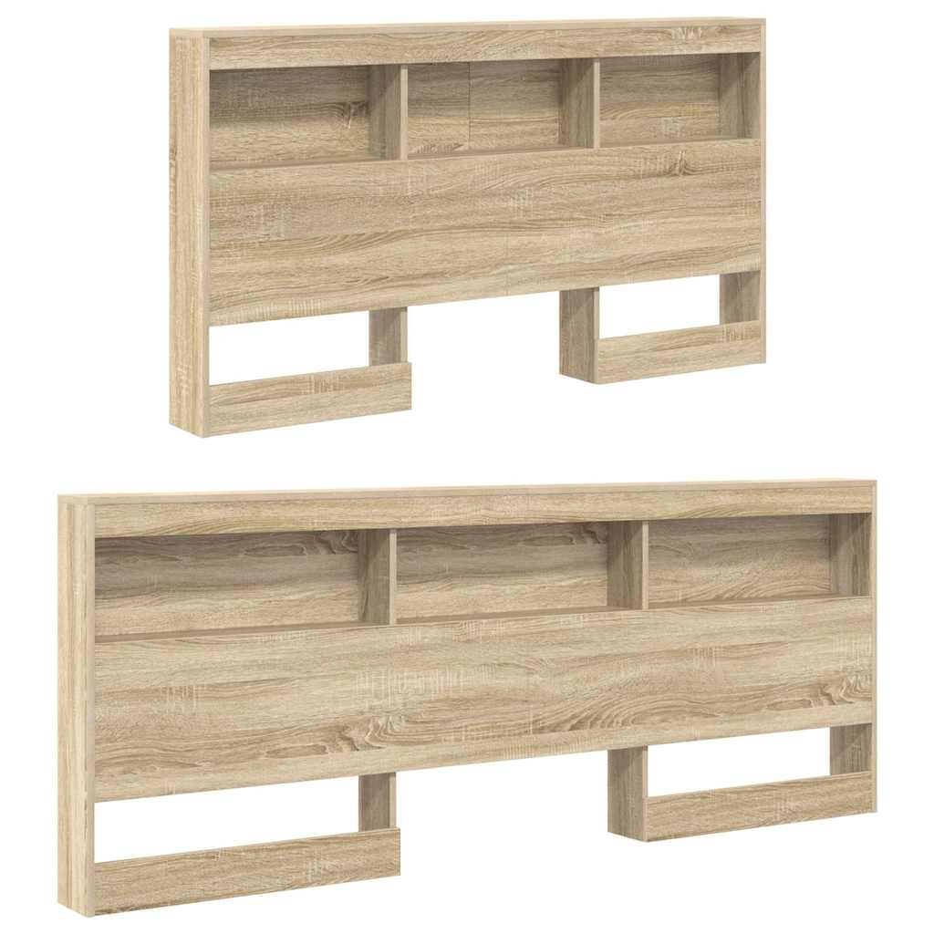 Lit Bibliothèque Chêne sonoma 160 x 200 cm Bois d'ingénierie