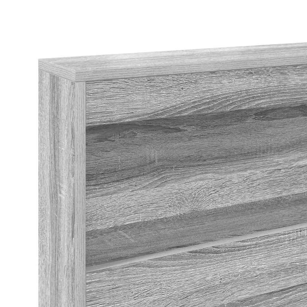 Lit Bibliothèque Sonoma gris 160 x 200 cm Bois d'ingénierie - XIOS