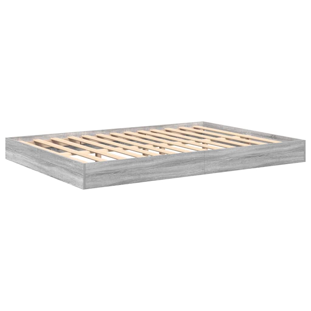 Lit Bibliothèque Sonoma gris 160 x 200 cm Bois d'ingénierie - XIOS