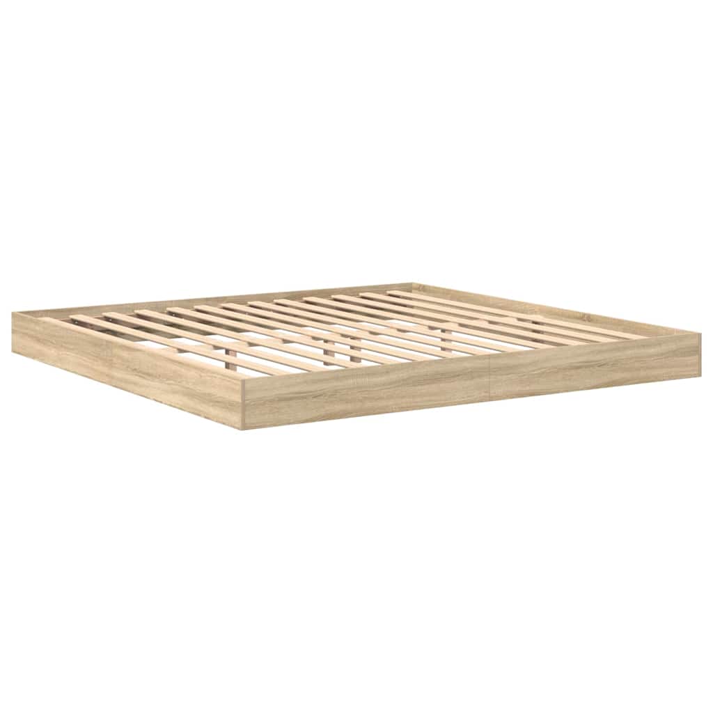 Lit Bibliothèque Chêne sonoma 180 x 200 cm Bois d'ingénierie - XIOS