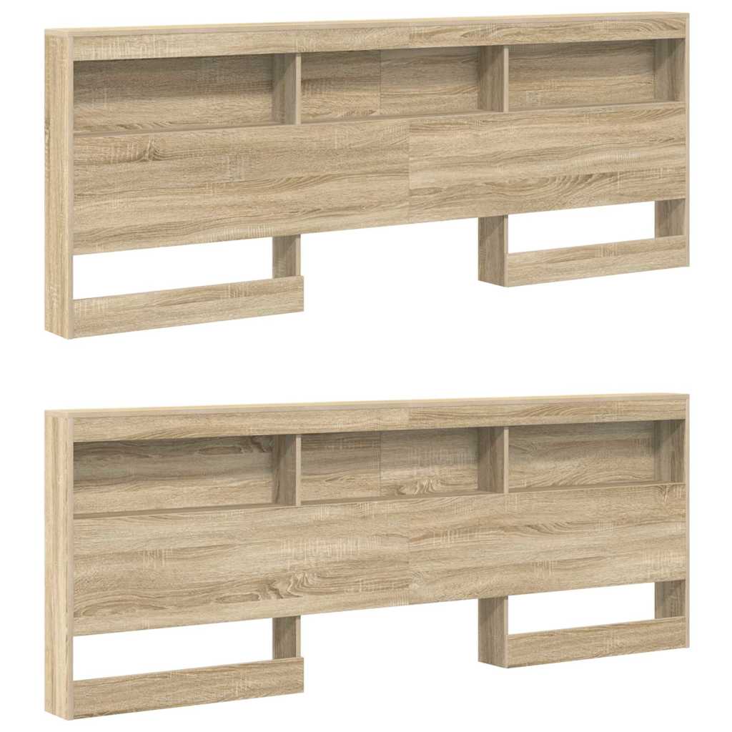 Lit Bibliothèque Chêne sonoma 180 x 200 cm Bois d'ingénierie - XIOS