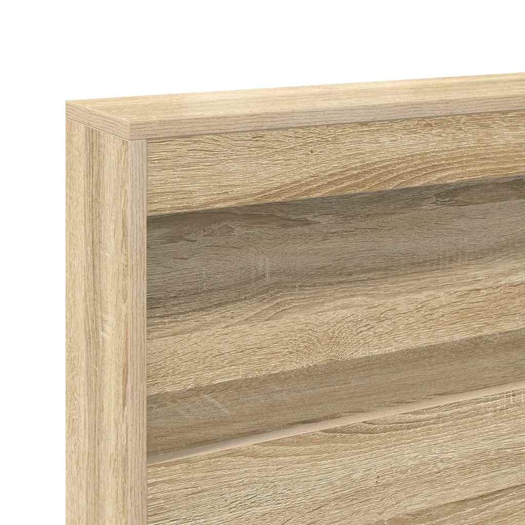 Lit Bibliothèque Chêne Sonoma 75 x 190 cm Bois d'ingénierie - XIOS