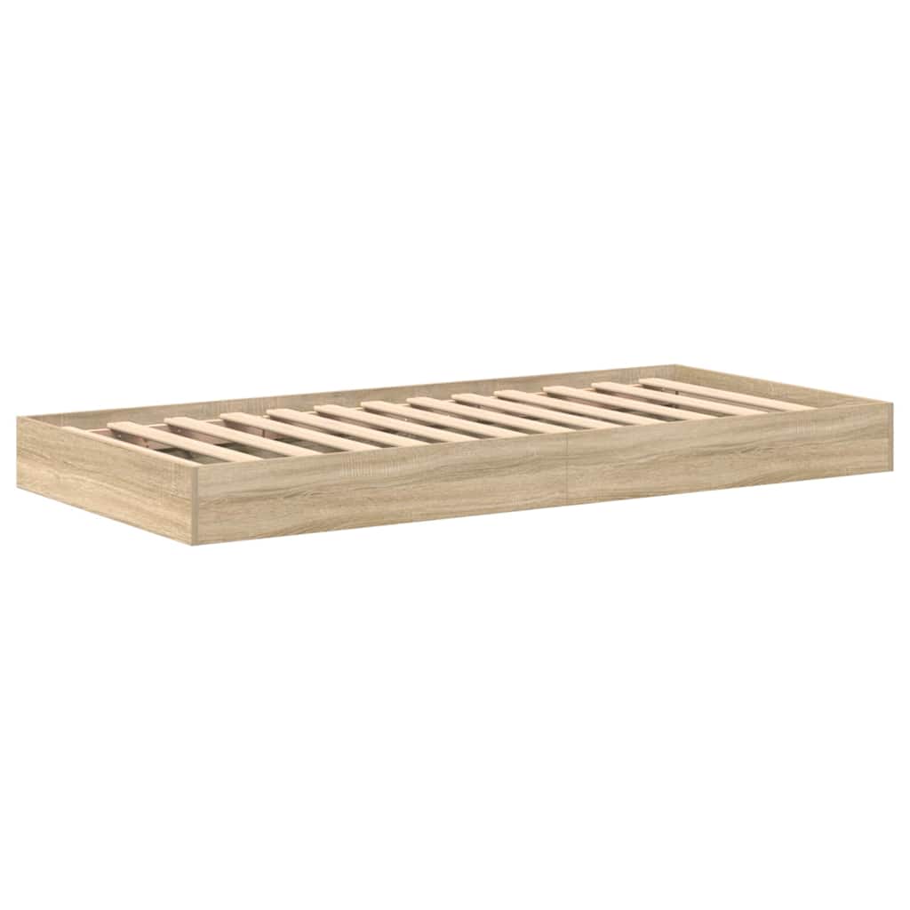 Lit Bibliothèque Chêne Sonoma 75 x 190 cm Bois d'ingénierie - XIOS