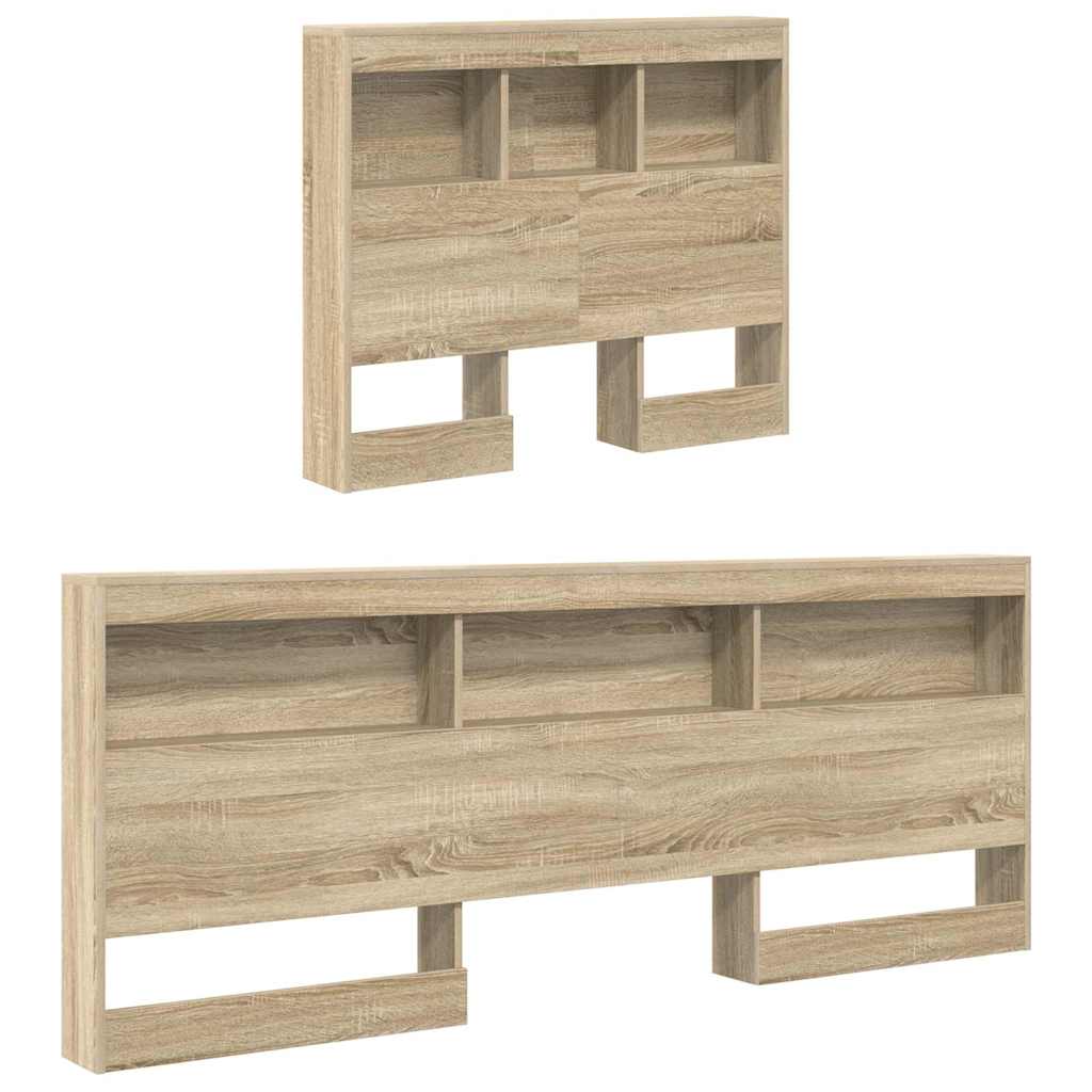 Lit Bibliothèque Chêne Sonoma 75 x 190 cm Bois d'ingénierie - XIOS