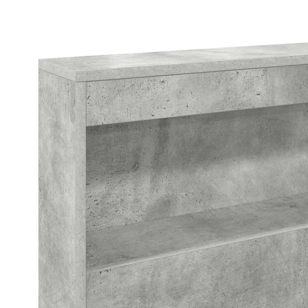 Lit Bibliothèque Gris béton 75 x 190 cm Bois d'ingénierie - XIOS