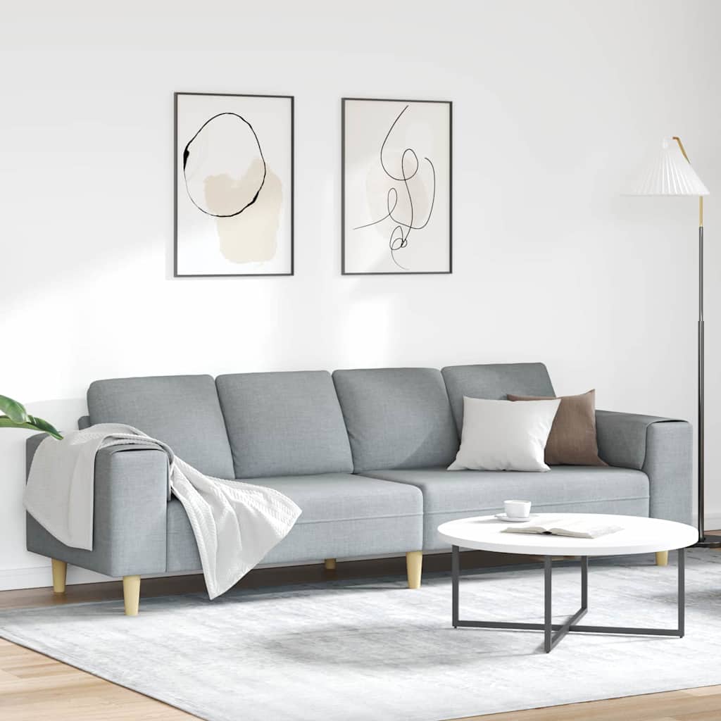 Canapé de salon Gris clair 250 x 77 x 76 cm Polyester - XIOS