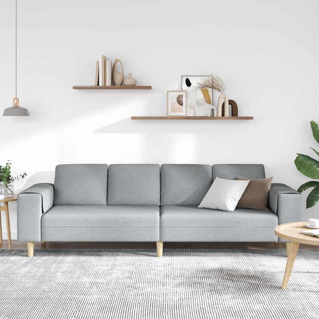 Canapé de salon Gris clair 250 x 77 x 76 cm Polyester - XIOS