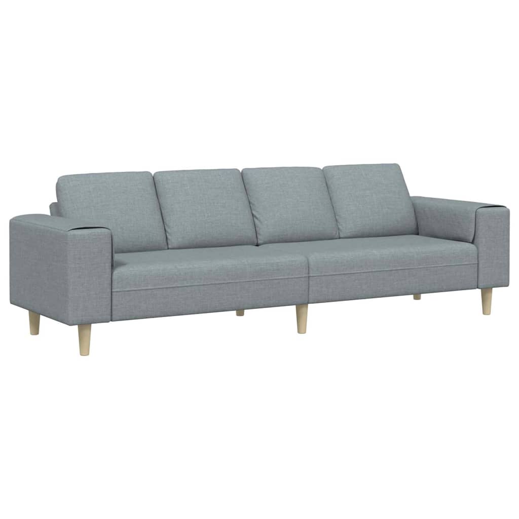 Canapé de salon Gris clair 250 x 77 x 76 cm Polyester - XIOS