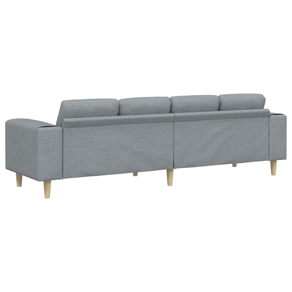 Canapé de salon Gris clair 250 x 77 x 76 cm Polyester - XIOS