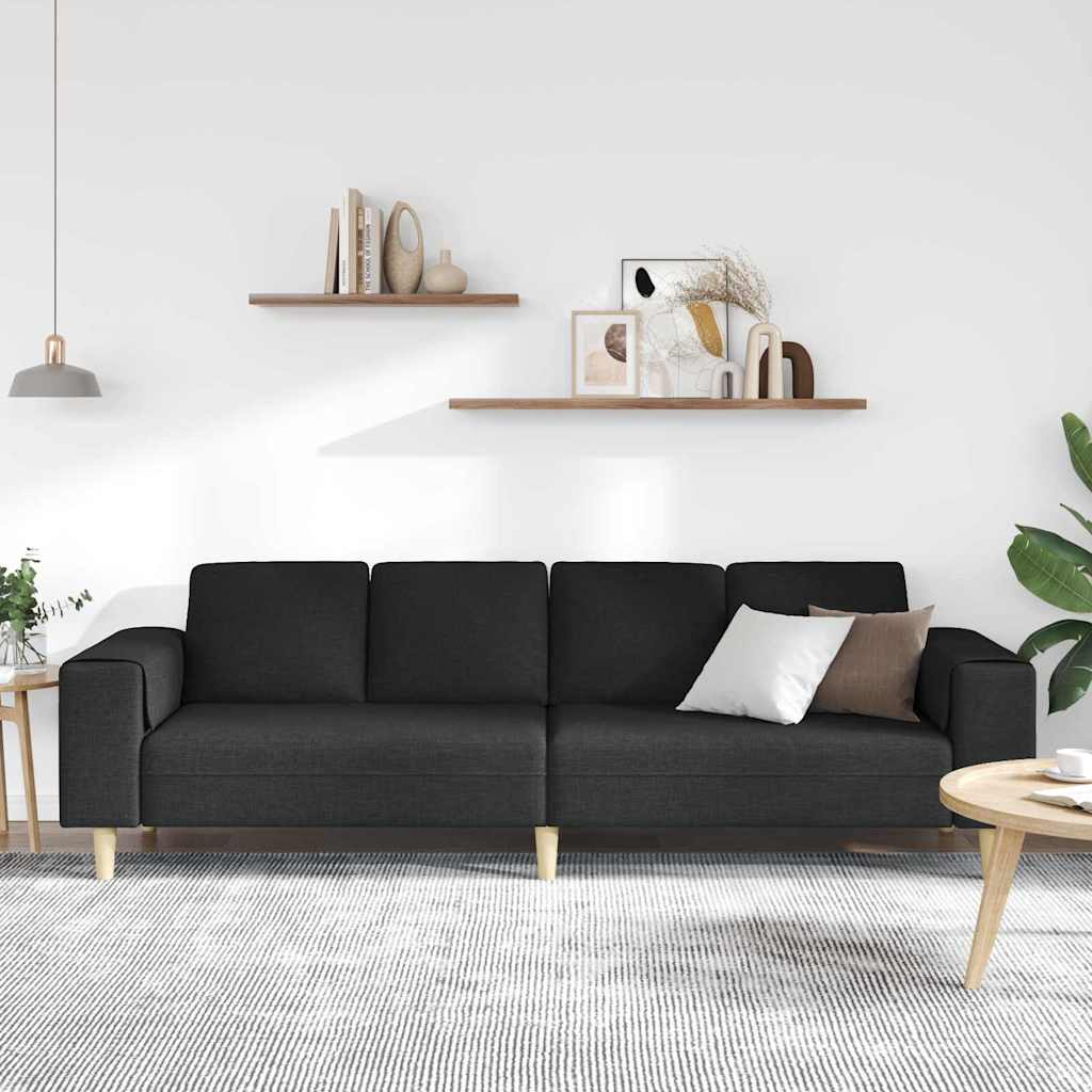 Canapé de salon Noir 250 x 77 x 76 cm Polyester - XIOS