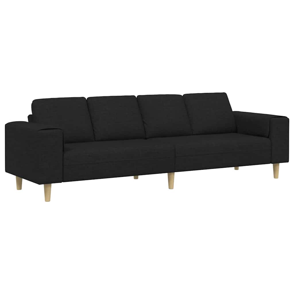 Canapé de salon Noir 250 x 77 x 76 cm Polyester - XIOS