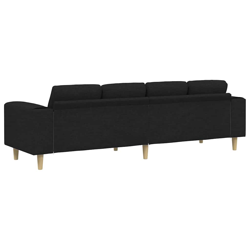 Canapé de salon Noir 250 x 77 x 76 cm Polyester - XIOS