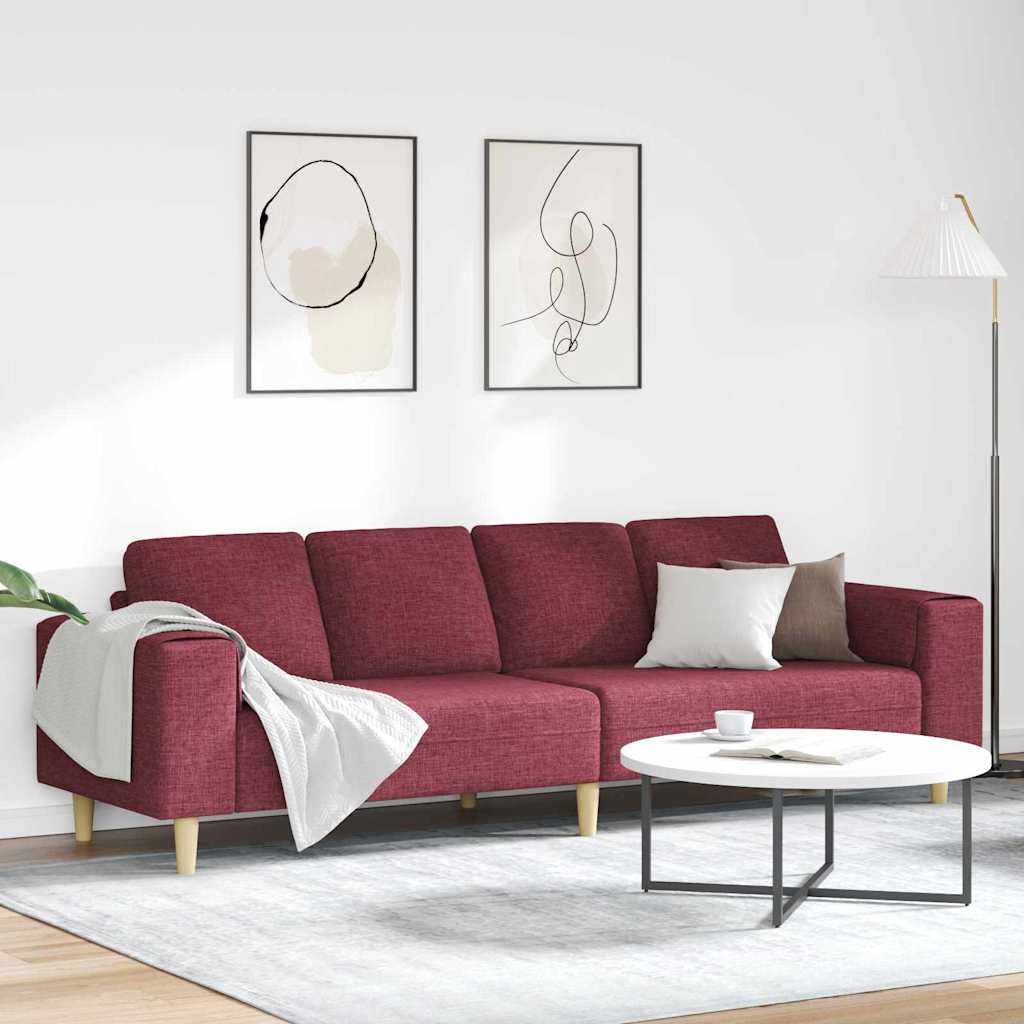 Canapé de salon Bordeaux 250 x 77 x 76 cm Polyester - XIOS