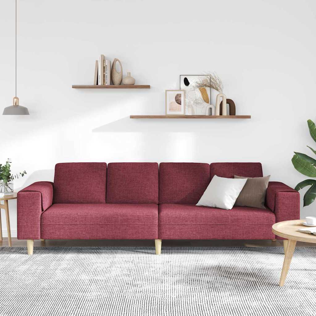 Canapé de salon Bordeaux 250 x 77 x 76 cm Polyester - XIOS