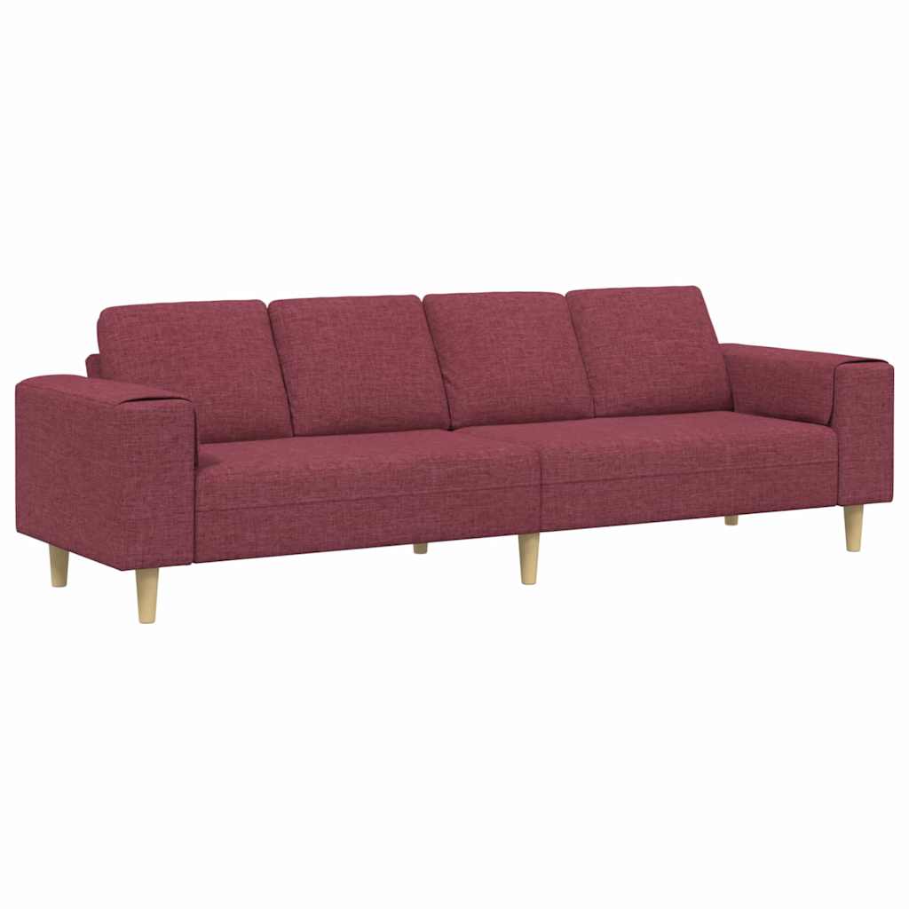 Canapé de salon Bordeaux 250 x 77 x 76 cm Polyester - XIOS