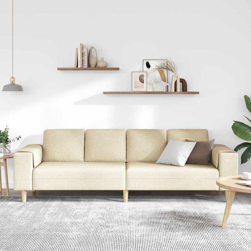 Canapé de salon Crème 250 x 77 x 76 cm Polyester - XIOS