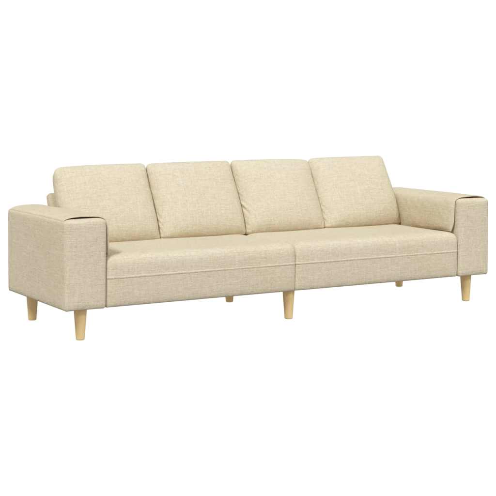 Canapé de salon Crème 250 x 77 x 76 cm Polyester - XIOS