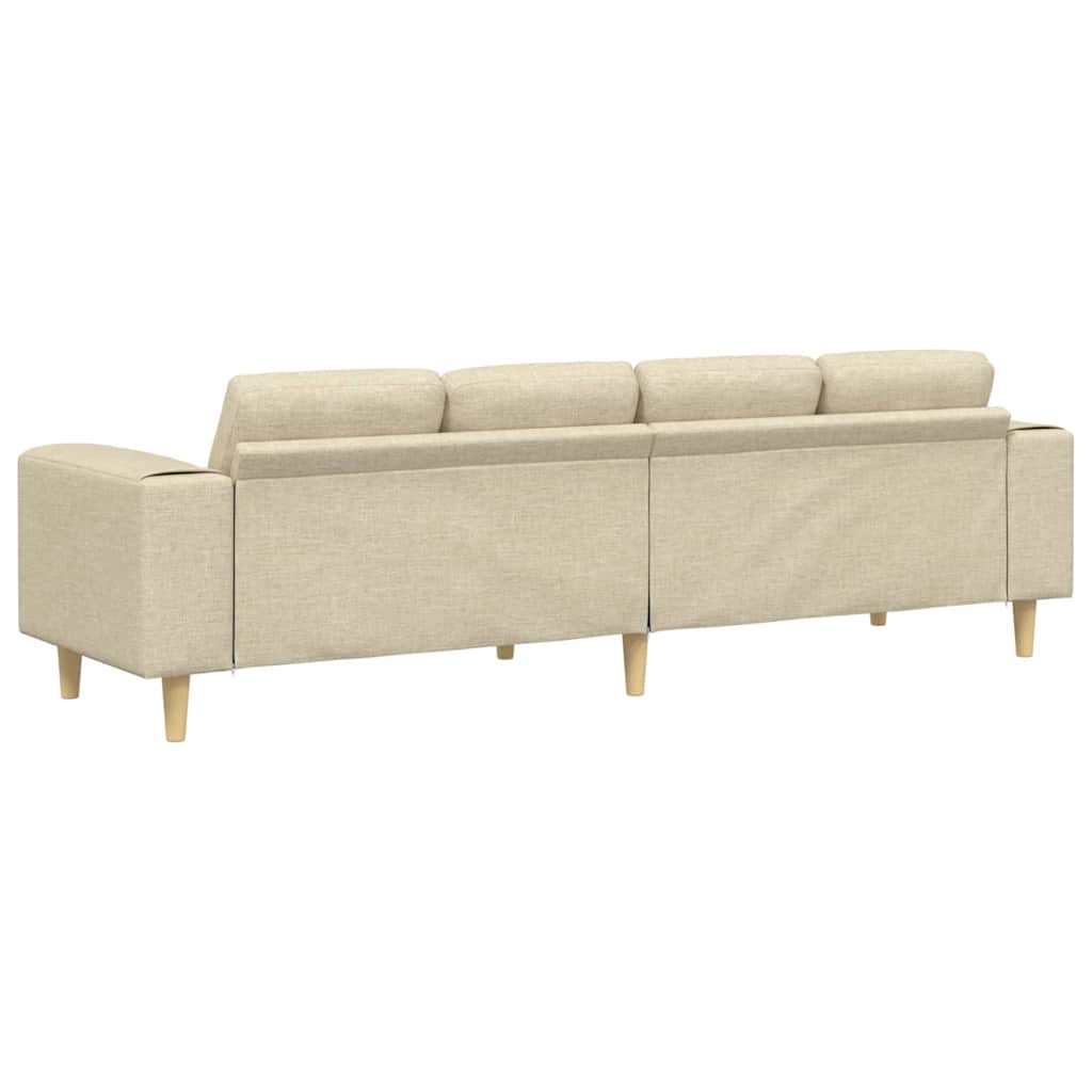 Canapé de salon Crème 250 x 77 x 76 cm Polyester - XIOS